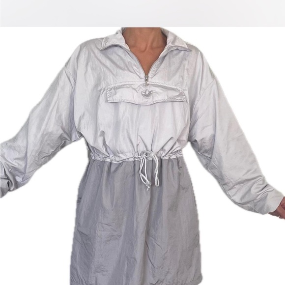 White and Gray Pullover Jacket/Dress - Picture 1 of 6